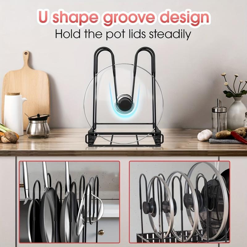 Pot Rack Organizer 8 Tiers Pots And Pans Organizer Kitchen Adjustable