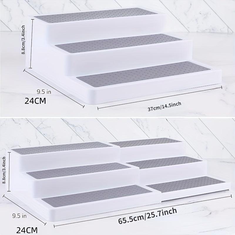 Adjustable 3 Layer Spice Rack Storage Holder for Kitchen Cabinets or Countertops