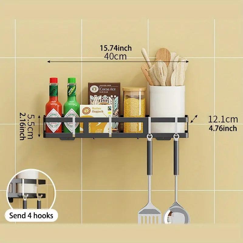 Kitchen Storage Rack With Hook Condiment Storage Rack