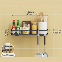 Kitchen Storage Rack With Hook Condiment Storage Rack
