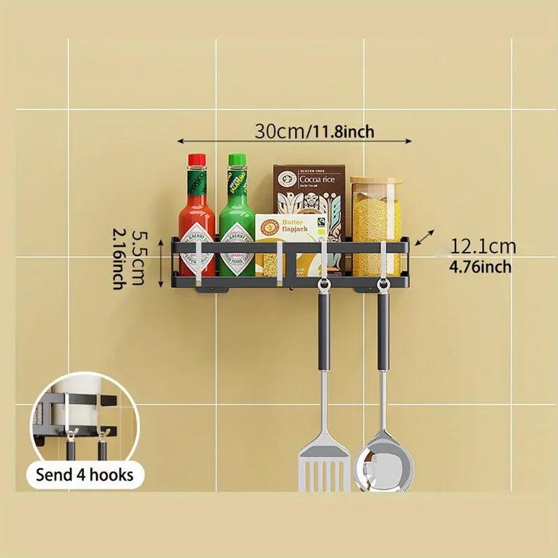 Kitchen Storage Rack With Hook Condiment Storage Rack
