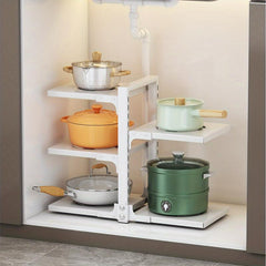 Pot Pan Organizer Rack Cabinet Heavy Duty Under Sink Organizers Storage