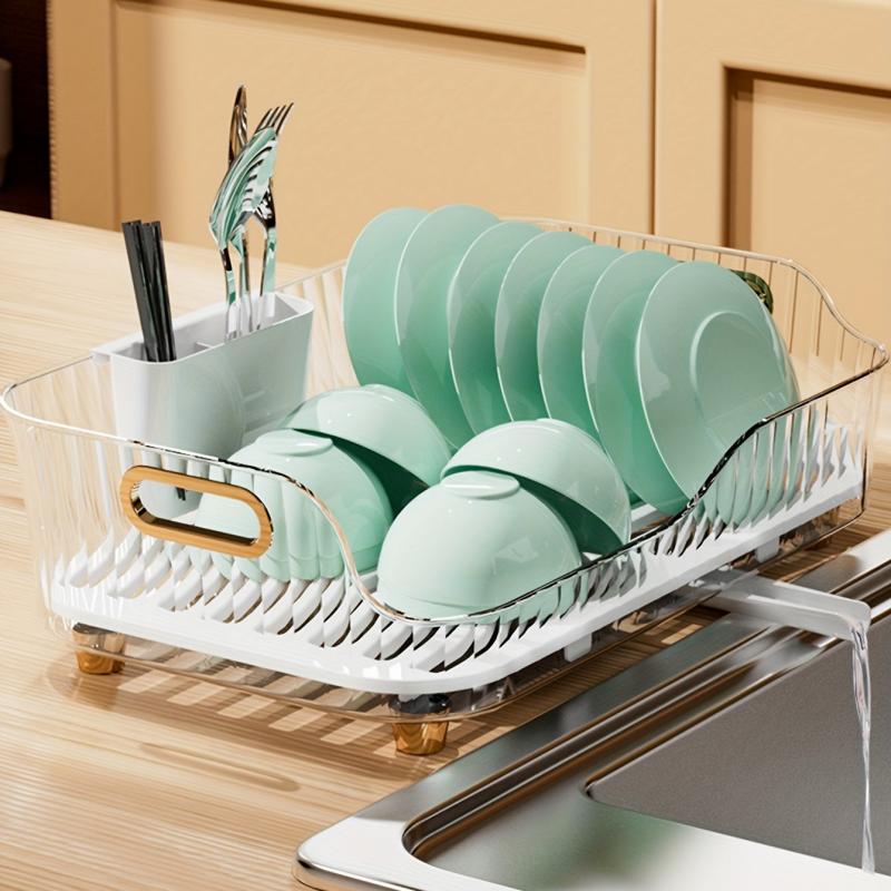 Dish Storage Rack With Draining Board Household Bowl Plate Rack