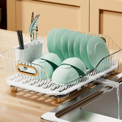 Dish Storage Rack With Draining Board Household Bowl Plate Rack