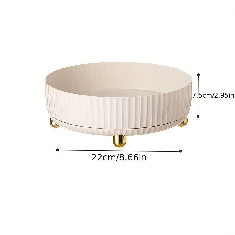 Rotating Turntable Kitchen Cosmetic Storage Tray Non-Slip