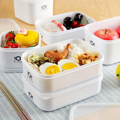 Rectangular Sealed Crisper Lunch Box Leakproof Container for School and Work