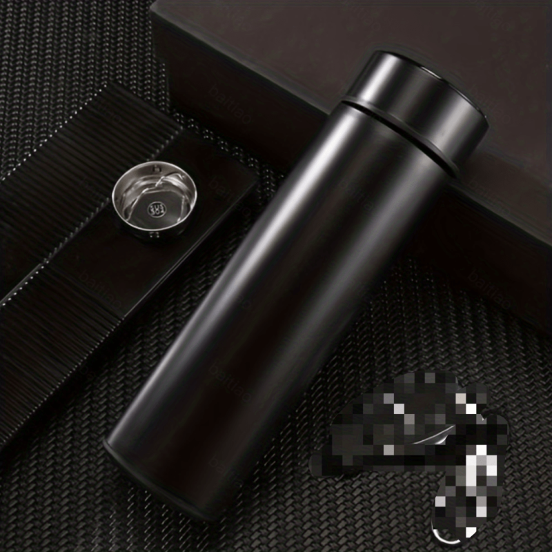 16oz Smart Thermal Water Bottle LED Vacuum Flask, Stainless Steel Insulated