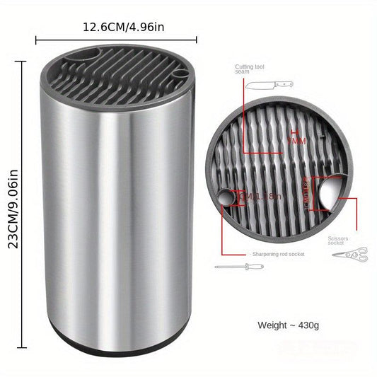 Stainless Steel Knife Holder Shelf Slot Kitchen Storage Rack