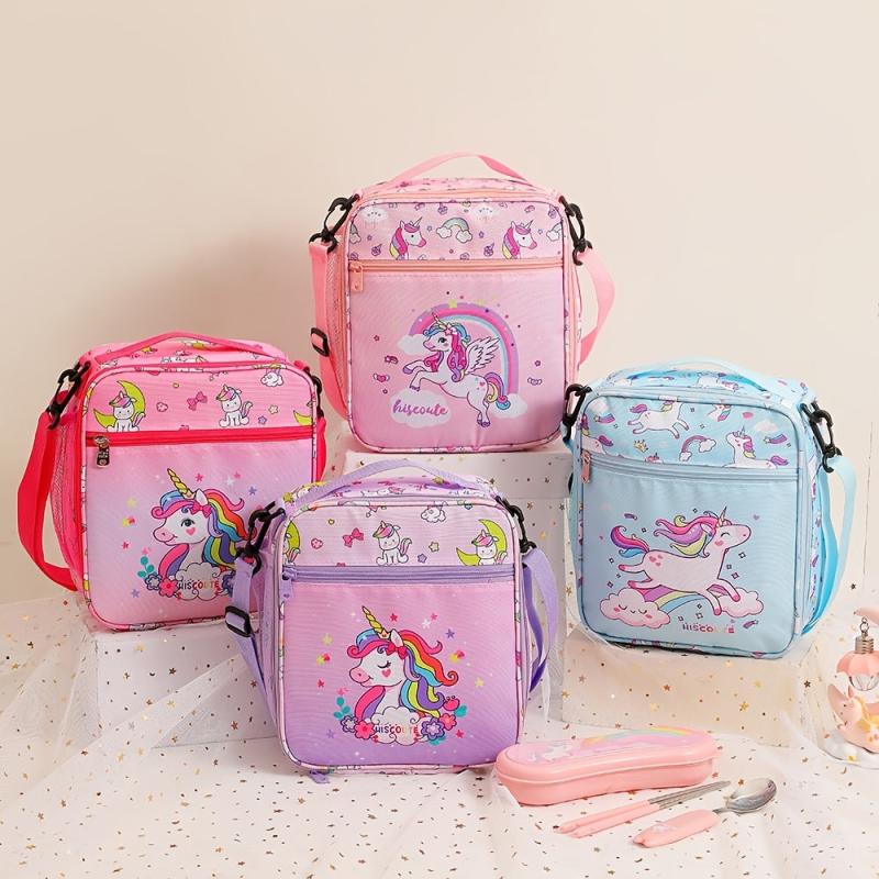 Student Portable Lunch Bag Single Shoulder Diagonal Cross Bag