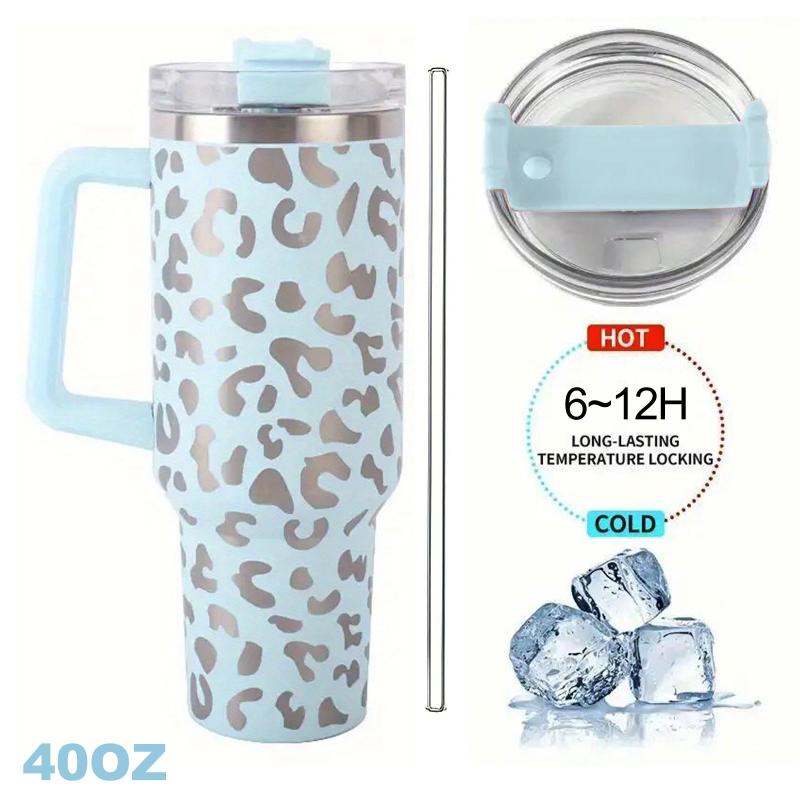 Leopard Print Vacuum Flask 40oz Stainless Steel Insulated Tumbler