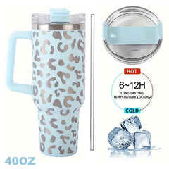 Leopard Print Vacuum Flask 40oz Stainless Steel Insulated Tumbler