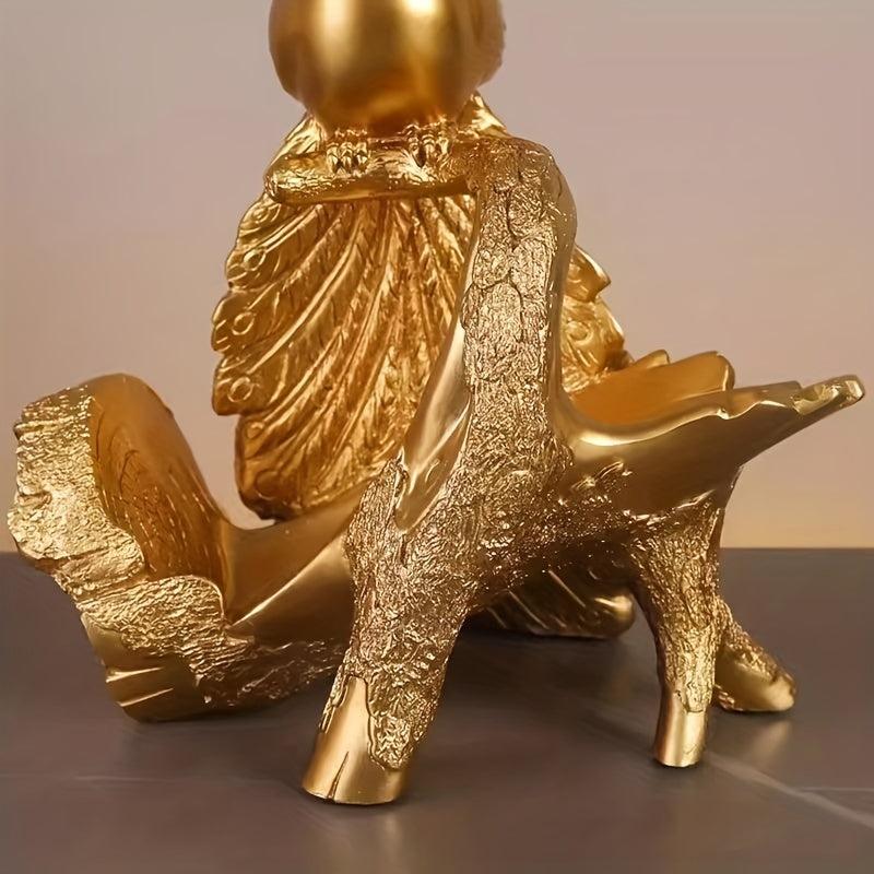 Peacock Wine Rack Ornament for Home Decor