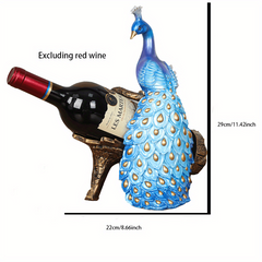 Peacock Wine Rack Ornament for Home Decor
