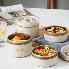 1pc Insulated Lunch Container Thermal Bento Box Stainless Steel Food Container