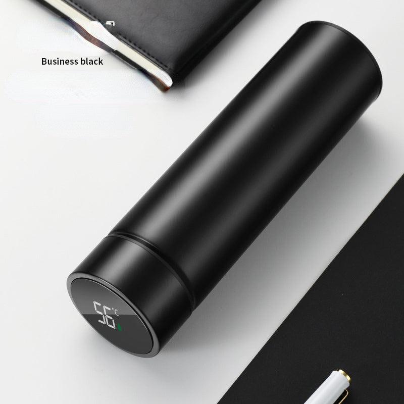 500ml Stainless Steel Vacuum Flask with Temp Display - Leakproof Insulated