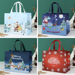 8pcs Christmas Gift Bags Tote Bags With Handles Reusable Reinforced Handle