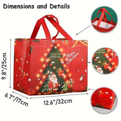 8pcs Christmas Gift Bags Tote Bags With Handles Reusable Reinforced Handle