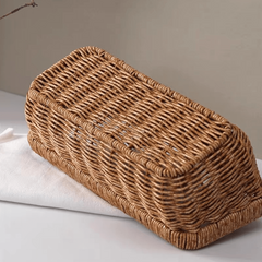 Rattan Double Ear Storage Basket - Kitchen Woven Wall Storage
