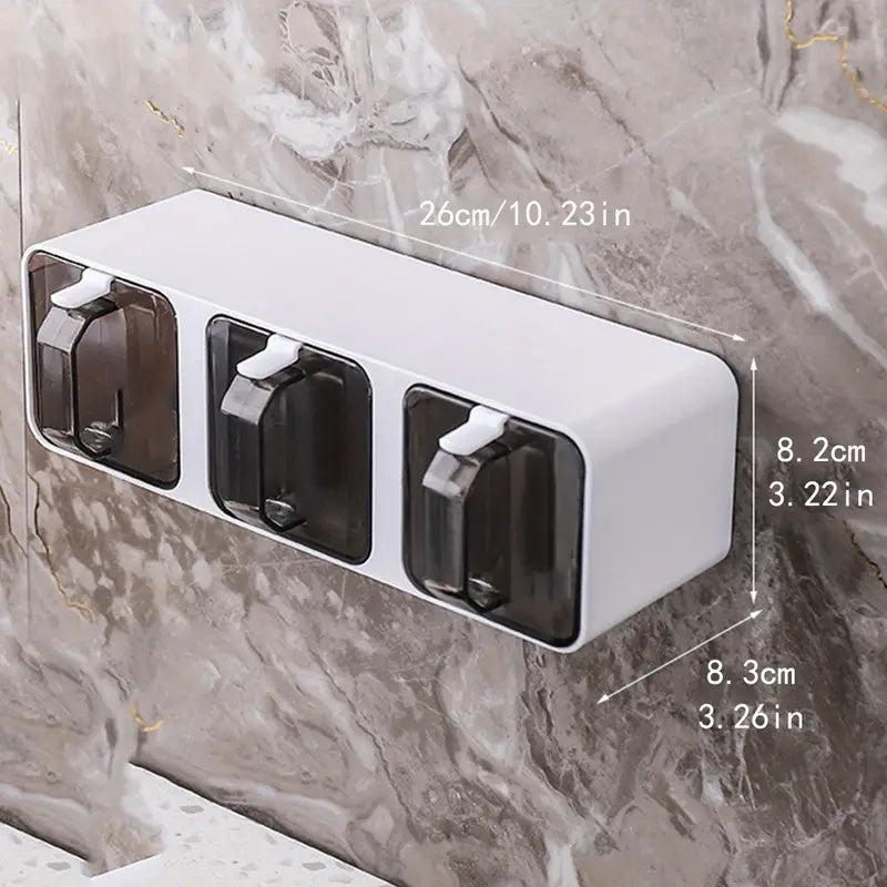 Wall-Mounted Condiment Jar Set with Spoon - Kitchen Organizer