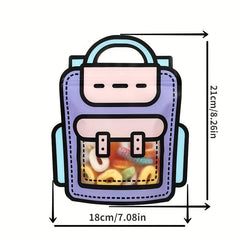10pcs School Bags Shaped Zipper Bags for Snack Packaging