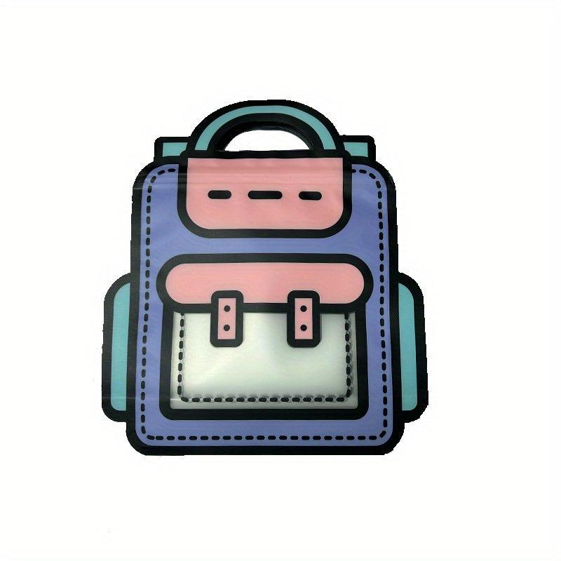 10pcs School Bags Shaped Zipper Bags for Snack Packaging