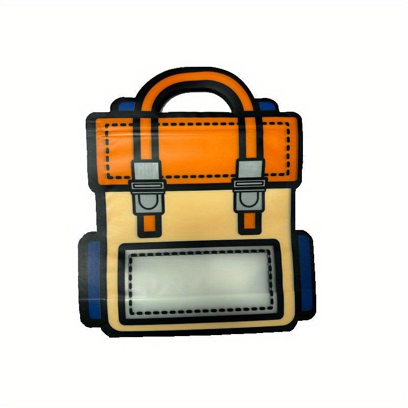10pcs School Bags Shaped Zipper Bags for Snack Packaging