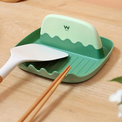 Pot Lid Holder & Spoon Rest Heat Resistant Utensil Rack