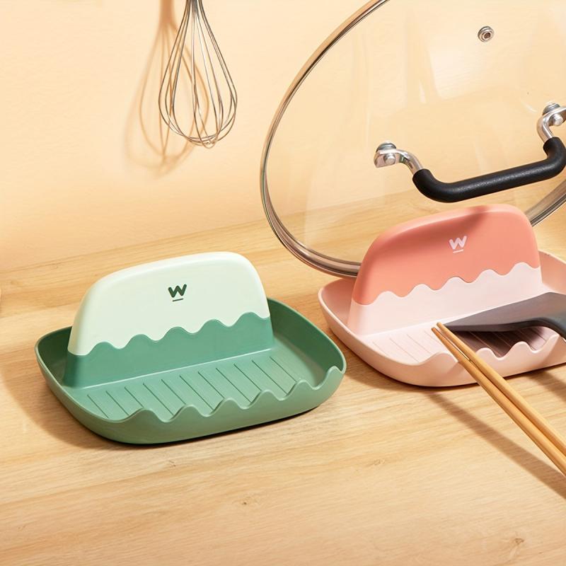 Pot Lid Holder & Spoon Rest Heat Resistant Utensil Rack