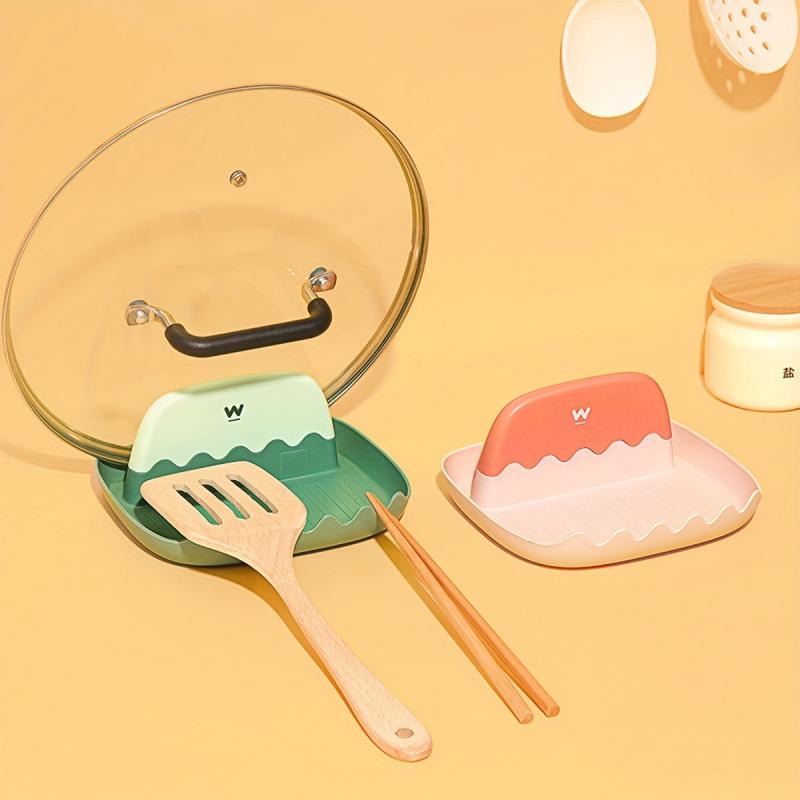 Pot Lid Holder & Spoon Rest Heat Resistant Utensil Rack