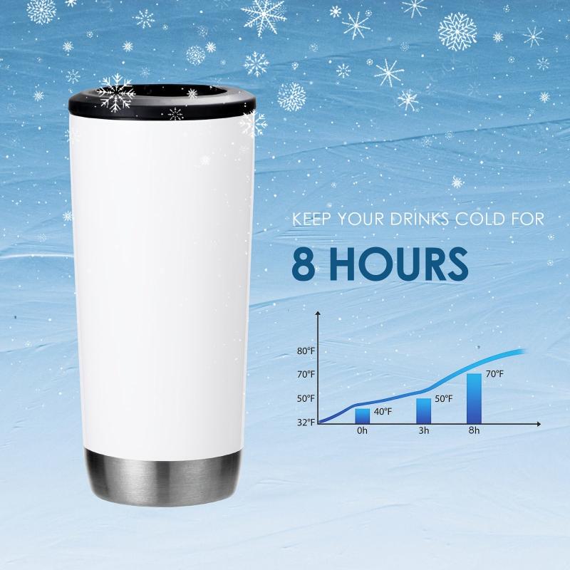 2pcs Sublimation Spray Paint Can Cooler Stainless Steel Freezer Tan