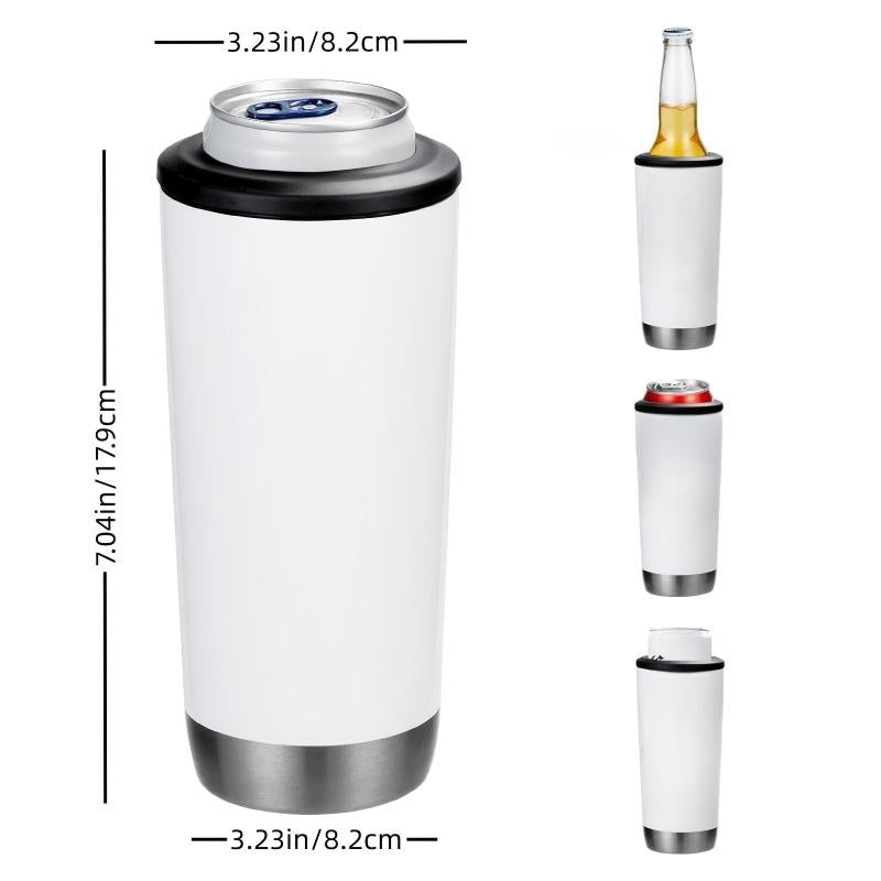 2pcs Sublimation Spray Paint Can Cooler Stainless Steel Freezer Tan