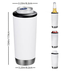 2pcs Sublimation Spray Paint Can Cooler Stainless Steel Freezer Tan