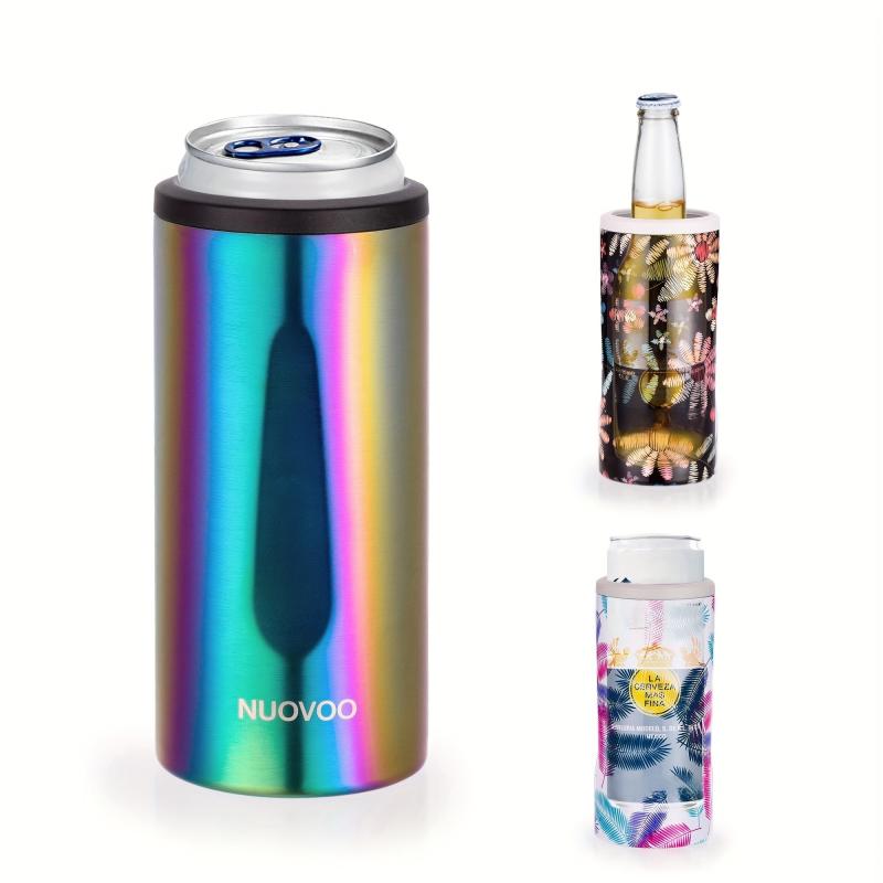 2pcs Sublimation Spray Paint Can Cooler Stainless Steel Freezer Tan