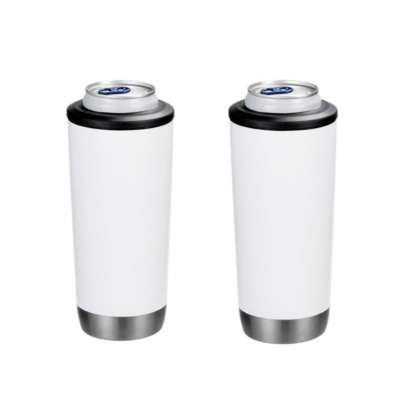 2pcs Sublimation Spray Paint Can Cooler Stainless Steel Freezer Tan