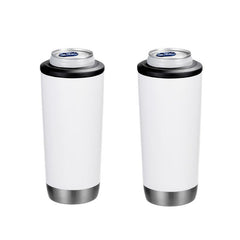 2pcs Sublimation Spray Paint Can Cooler Stainless Steel Freezer Tan