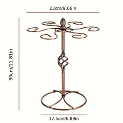 Retro Metal Wine Glass Holder Freestanding Cup Rack Air Drying System