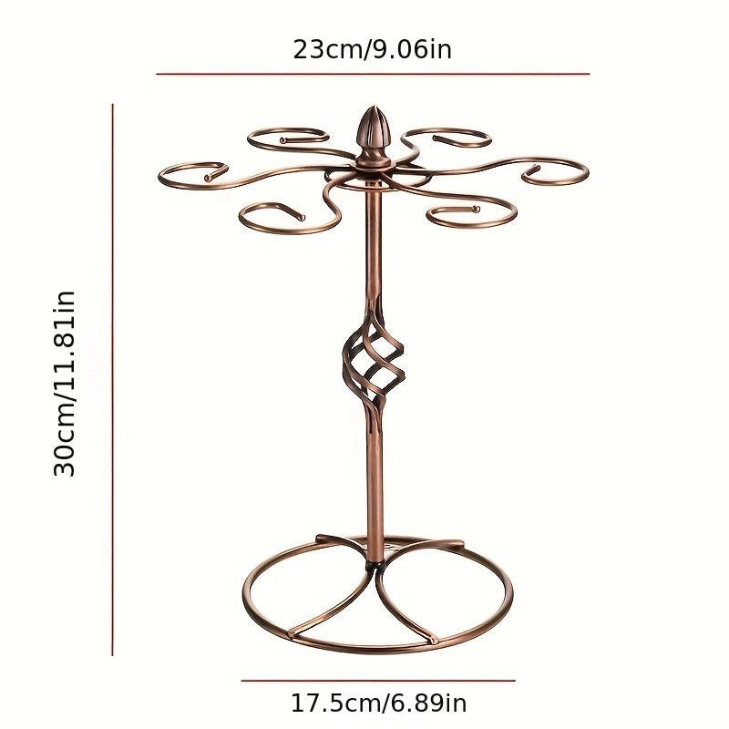Retro Metal Wine Glass Holder Freestanding Cup Rack Air Drying System