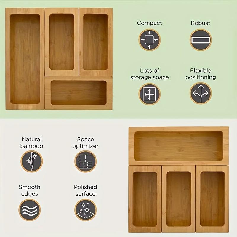 Bamboo Zipper Bag Storage Box - Food Storage Container