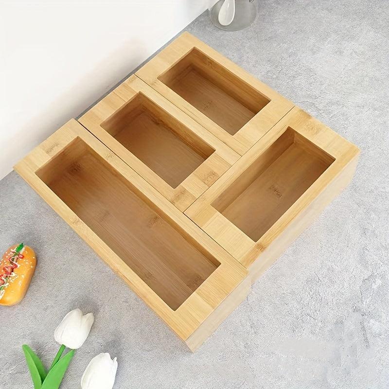 Bamboo Zipper Bag Storage Box - Food Storage Container