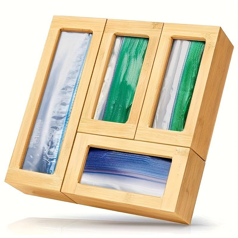 Bamboo Zipper Bag Storage Box - Food Storage Container