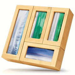 Bamboo Zipper Bag Storage Box - Food Storage Container