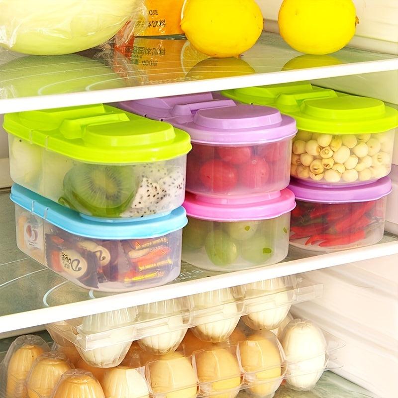 Double Grid Covered Food Storage Box Organizer