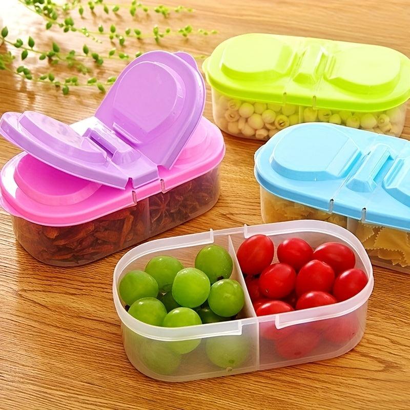 Double Grid Covered Food Storage Box Organizer