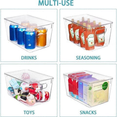 Stackable Storage Bin for Pantry Kitchen Refrigerator Cabinet Bathroom
