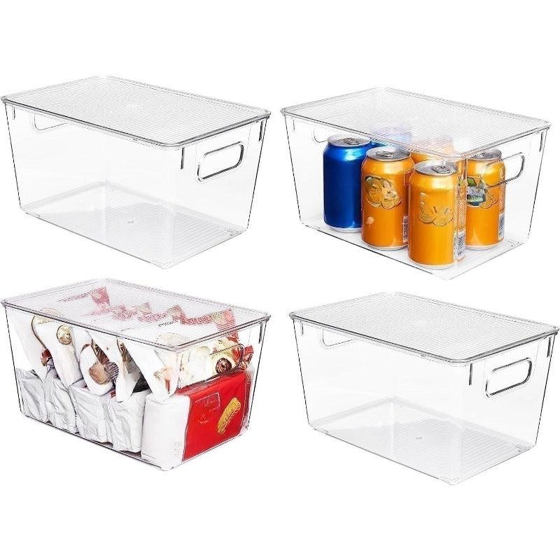 Stackable Storage Bin for Pantry Kitchen Refrigerator Cabinet Bathroom