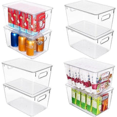 Stackable Storage Bin for Pantry Kitchen Refrigerator Cabinet Bathroom