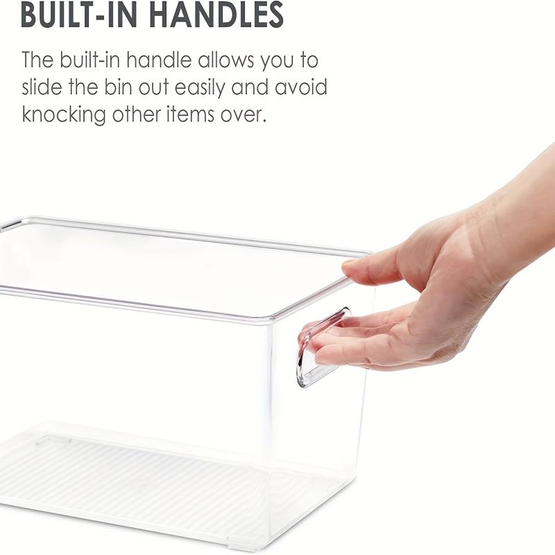 6pcs Portable Storage Bins With Handle Cosmetics Finishing Basket