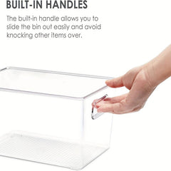 6pcs Portable Storage Bins With Handle Cosmetics Finishing Basket