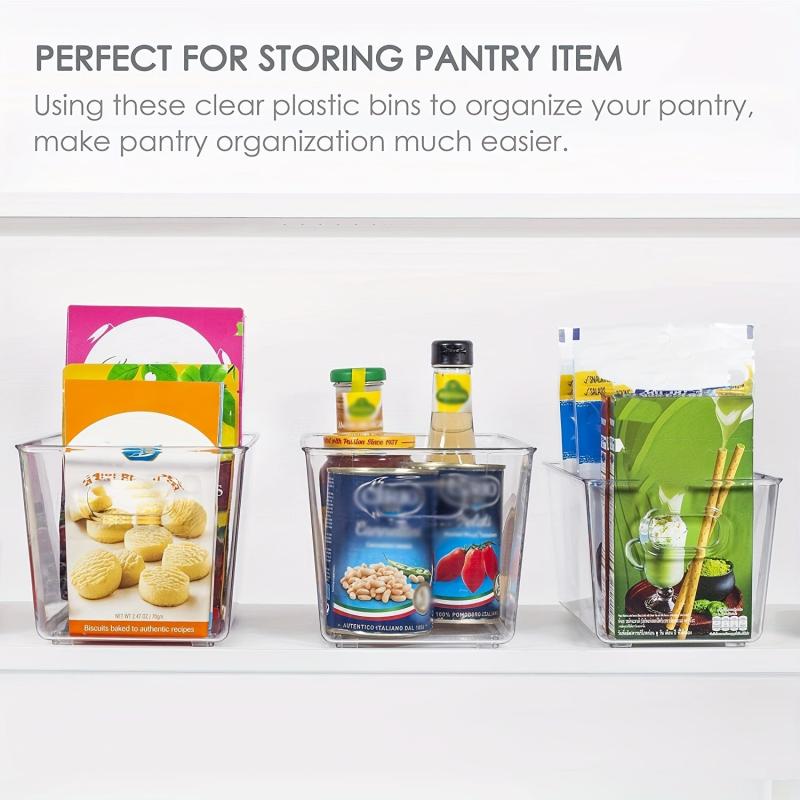6pcs Portable Storage Bins With Handle Cosmetics Finishing Basket