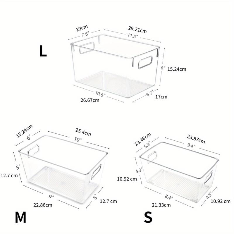 6pcs Portable Storage Bins With Handle Cosmetics Finishing Basket